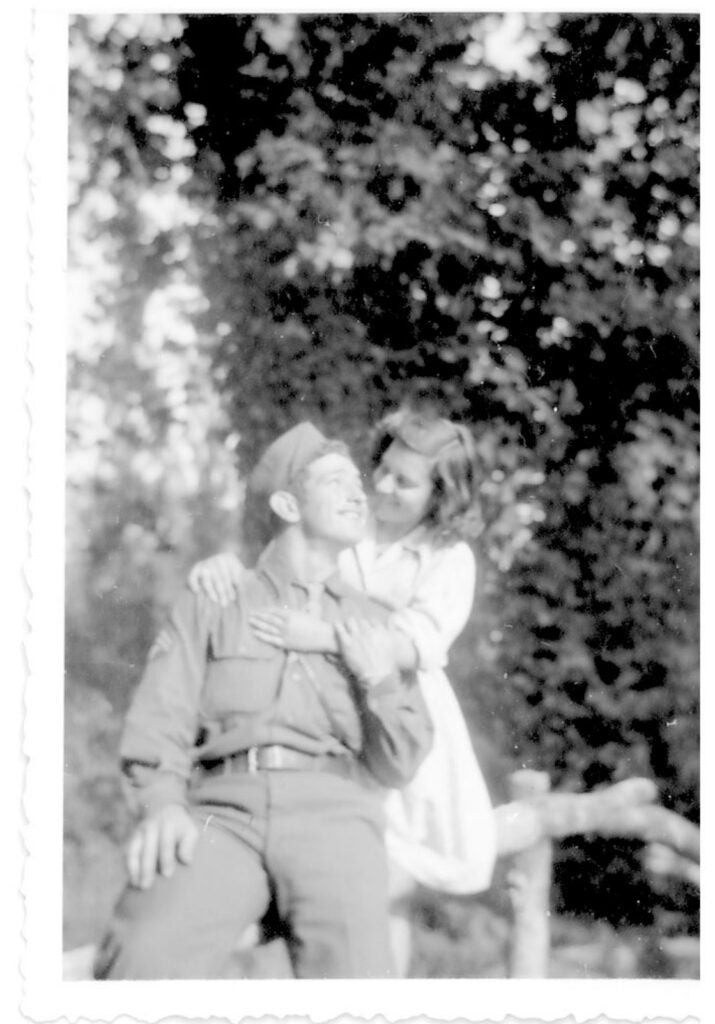 Photo of one of the war brides and her husband