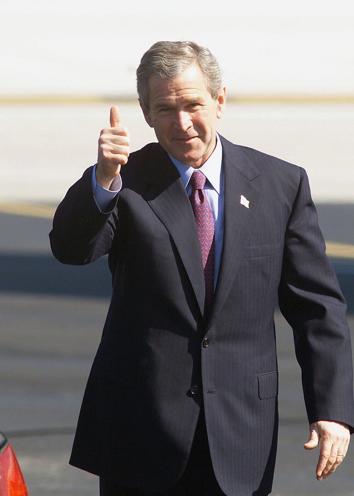 Former President George became a politician after leaving the Air Force Bush