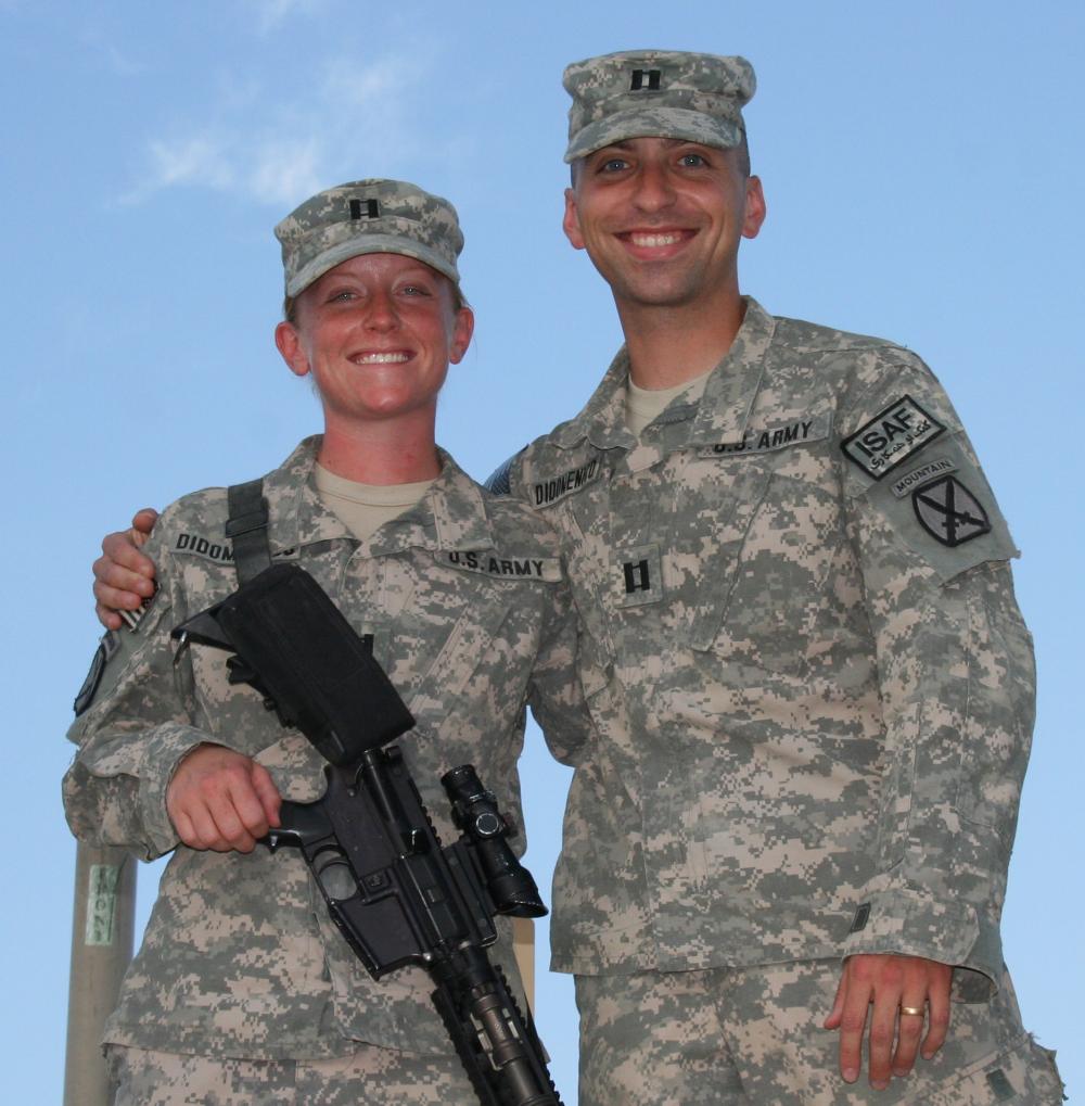 military couple on valentine's day