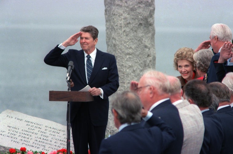 Listen to Reagan’s chilling speech about soldiers who scaled cliffs under heavy fire on D-Day
