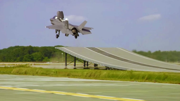 The F-35B can take off like an Olympic ski jumper now