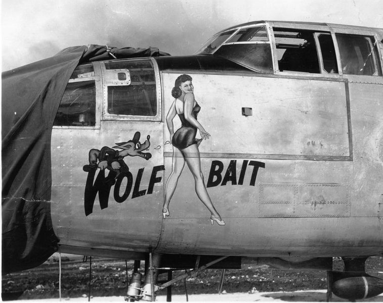 WWII nose art motivated airmen with sex and humor