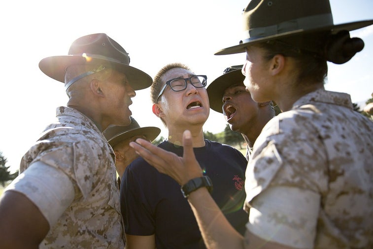 7 heartwarming photos of Marine drill instructors screaming at teenagers