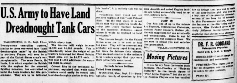 #TBT to 1916 when the press didn’t know what to call a tank