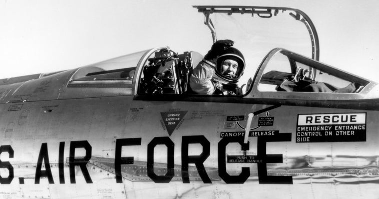 Chuck Yeager broke the sound barrier, now tweets about it