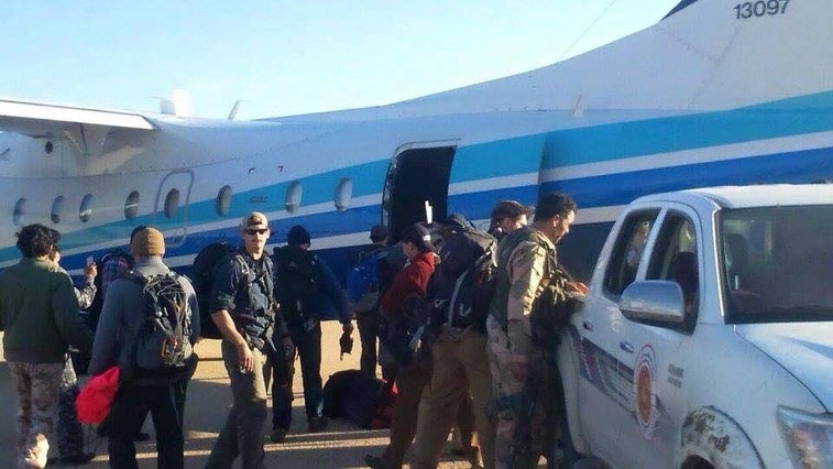 American dudes with rifles make a quick stop in Libya and no one knows why