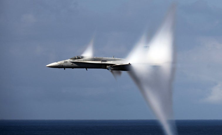 Take a moto break with these 11 photos of U.S. military fighters breaking the sound barrier