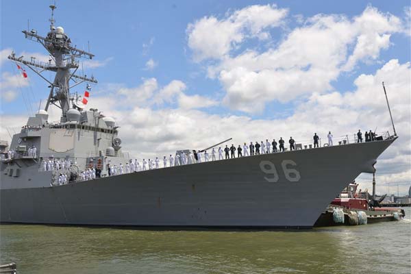 US Navy destroyer’s crew caught in bizarre gambling and fireworks scandal