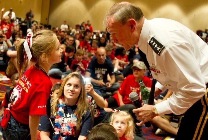 Here’s how a little girl who lost her Marine dad taught the Chairman of the Joint Chiefs of Staff the full cost of war
