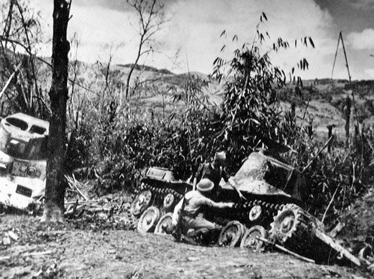 This lone Gurkha rifleman stopped three Japanese tanks in their tracks