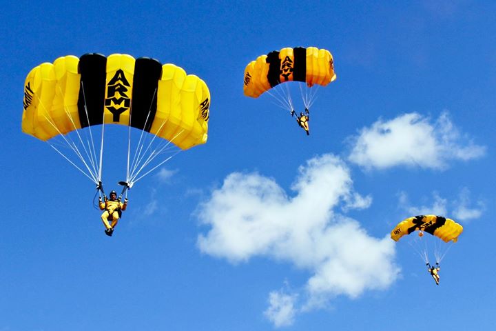 The Golden Knights put on a show for military children
