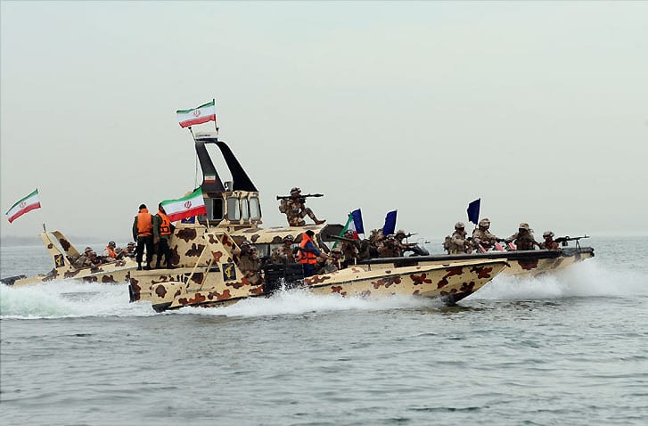 This is what a Mk 38 Bushmaster can do to an Iranian speedboat