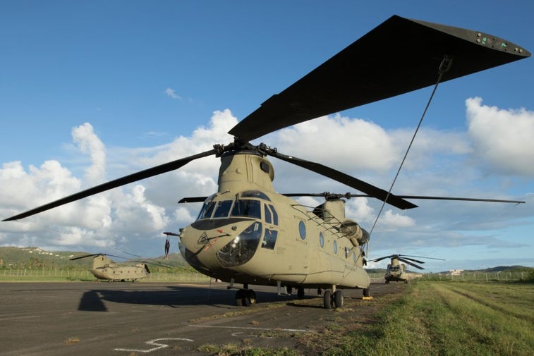 Chinook crew pulls long nights to keep birds flying in Puerto Rico