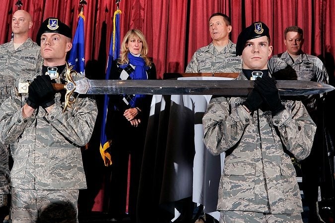 These are the Air Force swords that look like they belong in a video game