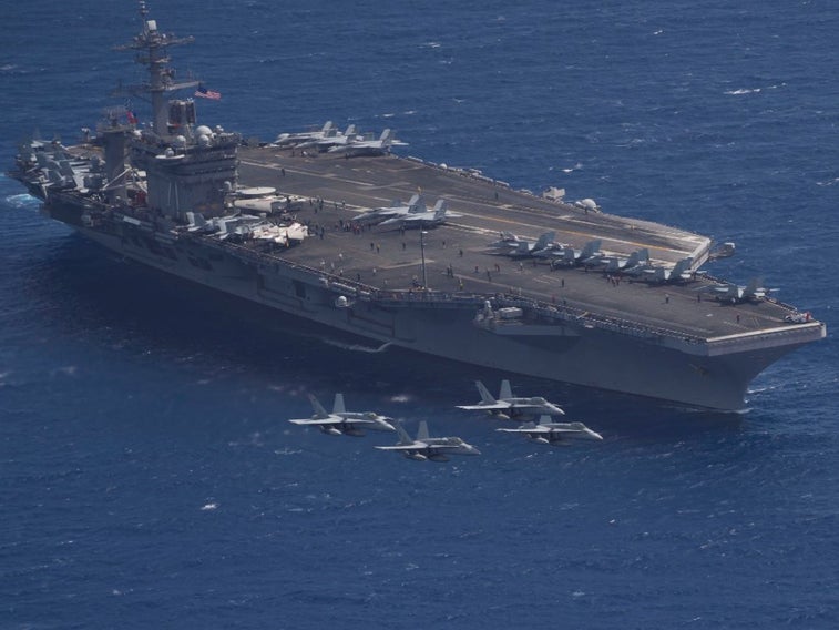 The Navy has 7 nuclear carriers at sea for the first time in years