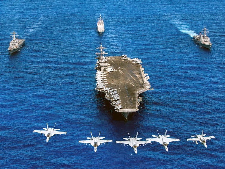 The Navy has 7 nuclear carriers at sea for the first time in years
