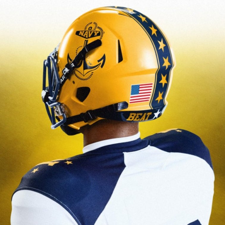 Navy’s new ‘Blue Angel’ unis for the 2017 Army-Navy game are glorious