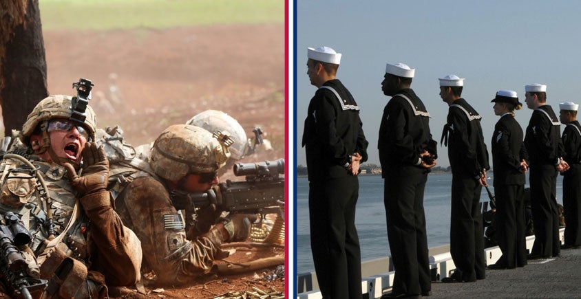 Navy vs army soldiers