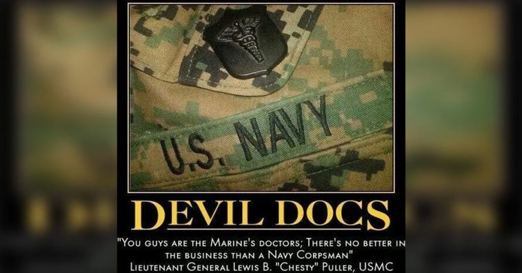 Why ‘Devil Doc’ is the unofficial name of elite Navy Corpsmen