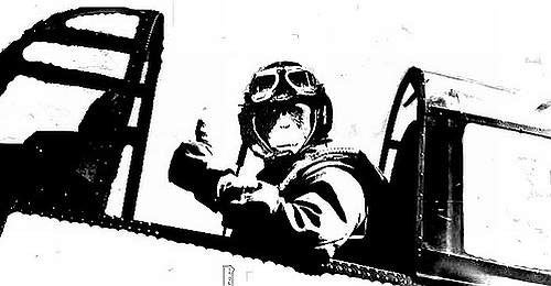 The test pilot of the USAF’s first jet fighter dressed as a gorilla to mess with other pilots