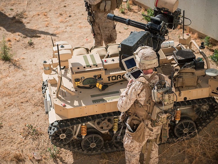 The Marines are testing this machine gun-wielding death robot