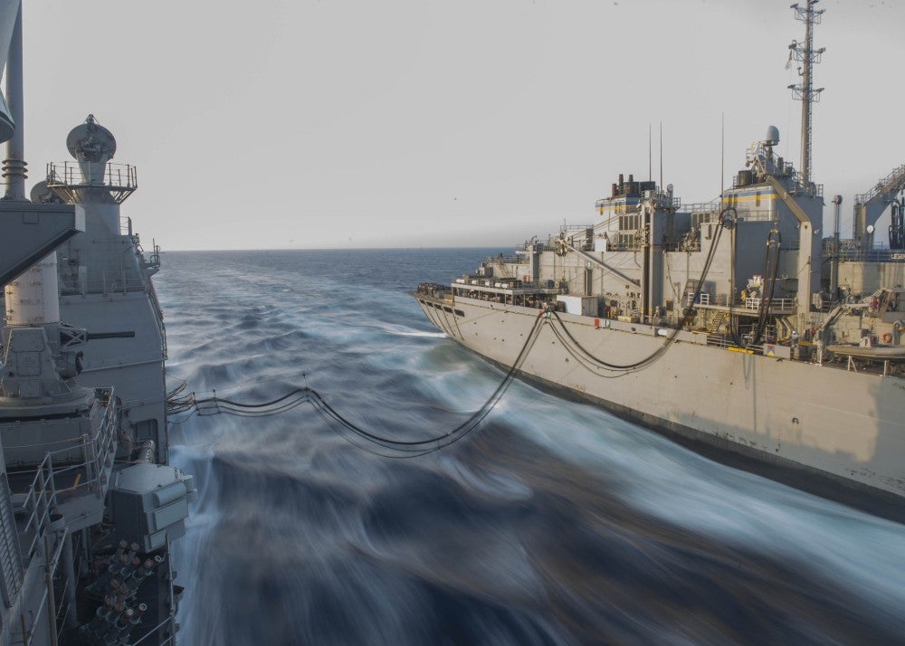 warships at sea