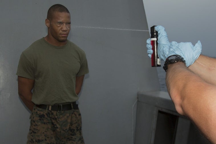 Here’s the military’s incredibly painful ‘OC spray’ training