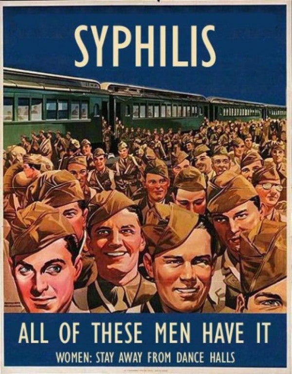 These are the military’s jaw-dropping propaganda posters against WWII soldiers’ real enemy: STDs