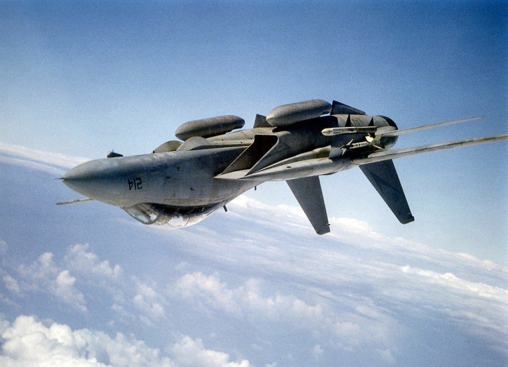 F-14 Tomcat inverted