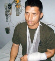 The Nepalese warrior after the train fight