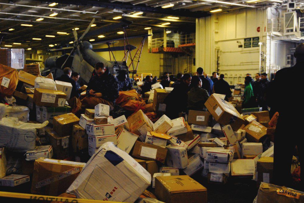 Package distribution after UNREP.