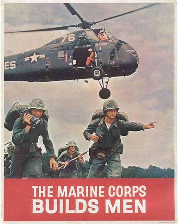 marine corps builds men marine recruiting slogans