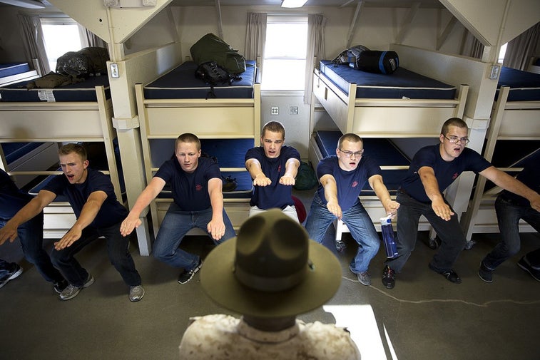7 heartwarming photos of Marine drill instructors screaming at teenagers