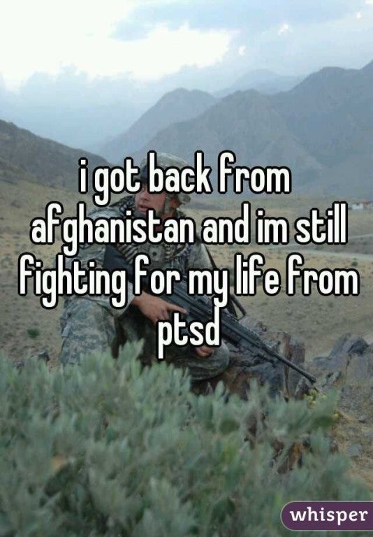 Returning vets don’t flinch in these 16 very real Whisper confessions
