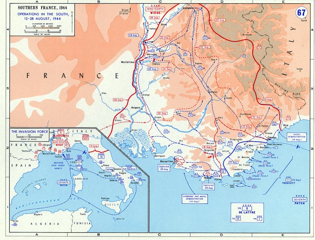 Map of the invasion route