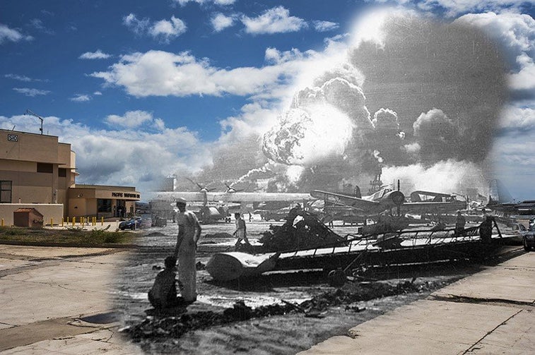 The Navy made these incredible photos to show present day Pearl Harbor compared to the day of the attack