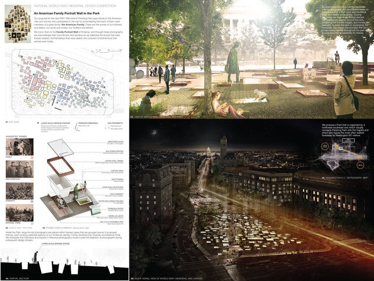 Here are the five finalists competing to design the World War I Memorial