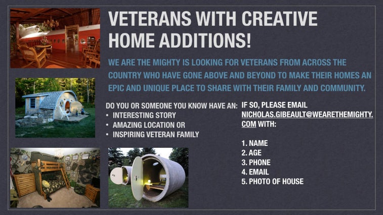 WATM is looking for veterans who’ve made their homes epic