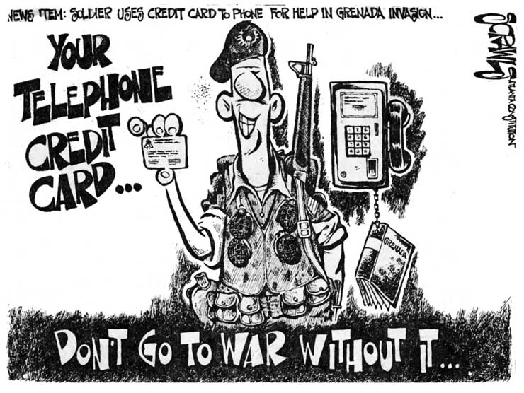That time a soldier used a payphone to call back to the US to get artillery support in Grenada