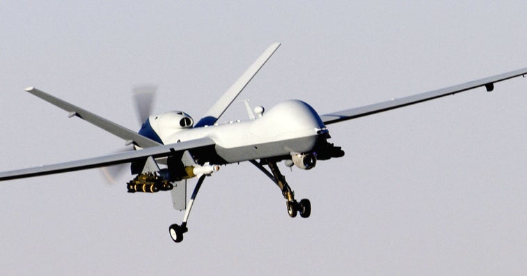 Watch what appears to be a Reaper drone being shot down in Yemen