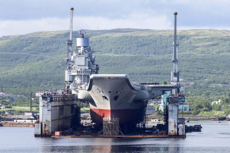 Russia’s creaky, old aircraft carrier is up to something strange
