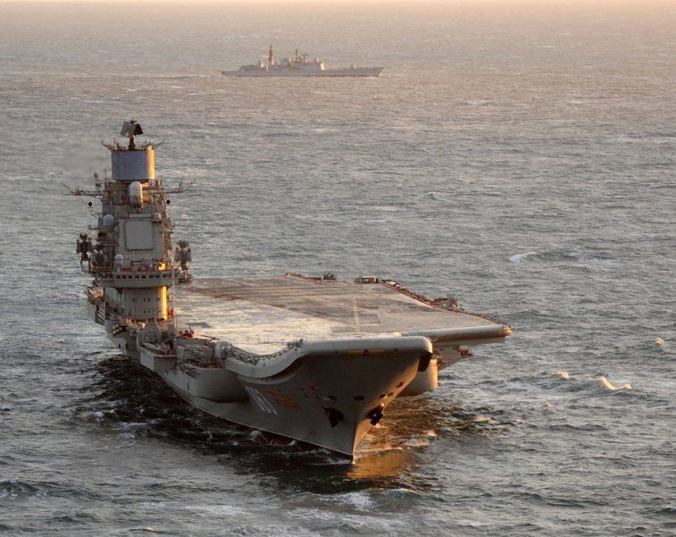 Russia’s creaky, old aircraft carrier is up to something strange