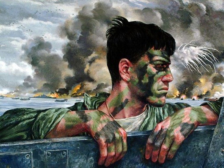 This artist shows combat through a fighting man’s eyes
