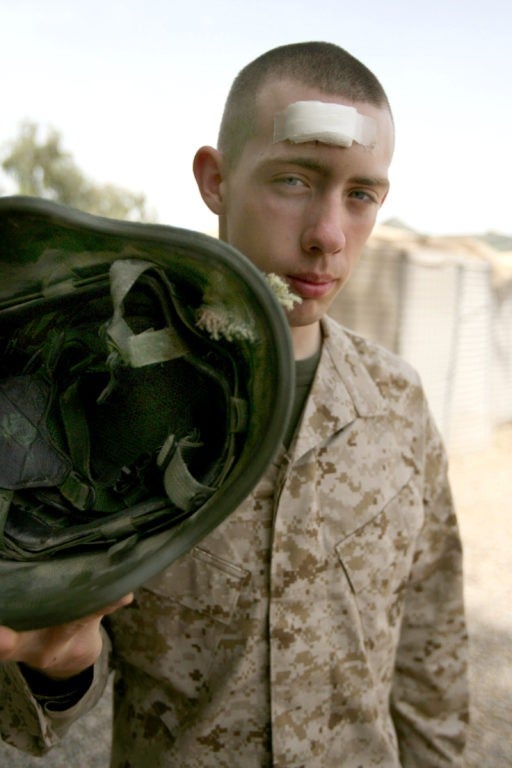 These 12 troops were only saved by their helmets
