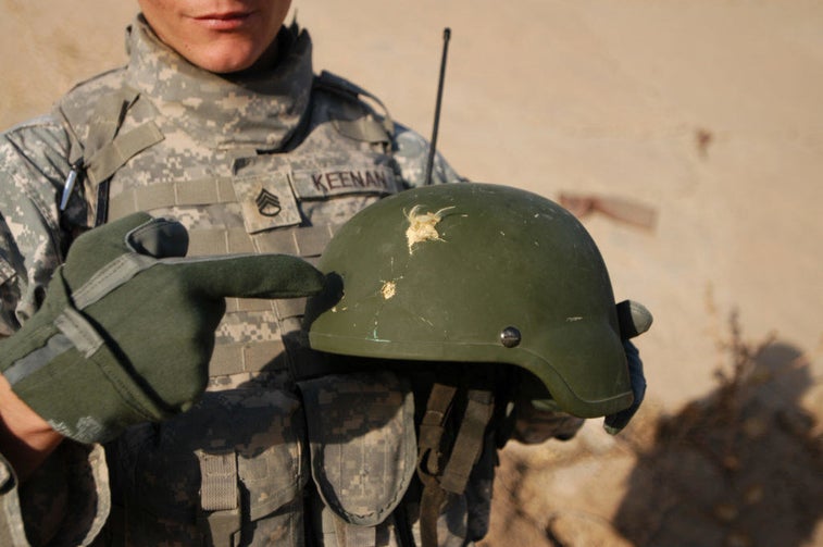 These 12 troops were only saved by their helmets