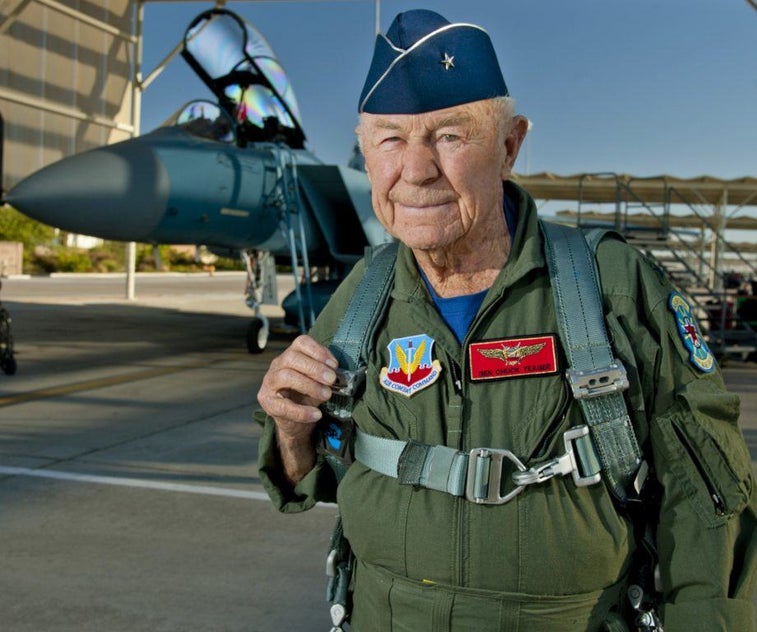 Air Force legend General Chuck Yeager weighs in on the F-22 and the F-35
