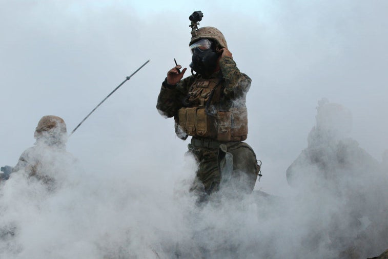 8 photos of Marines training during a gas attack that look eerily like World War I