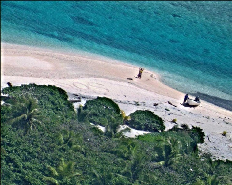 The Coast Guard and Navy just saved real-life castaways from a desert island