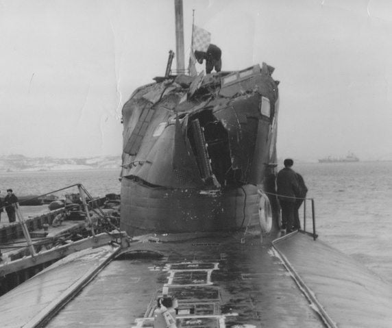 That time a surfacing Russian sub slammed into an American spy submarine