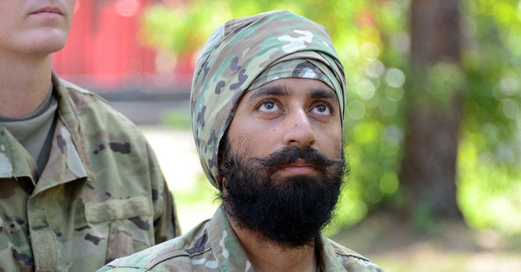 Army relaxes standards on beards, turbans and dreadlocks